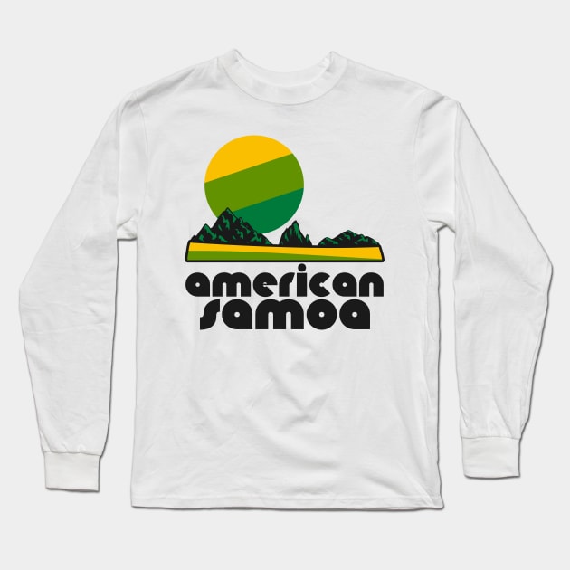 Retro American Samoa ))(( Tourist Souvenir National Park Design Long Sleeve T-Shirt by darklordpug